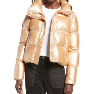 Noize Cropped Metallic Puffer Jacket